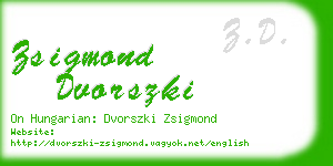 zsigmond dvorszki business card